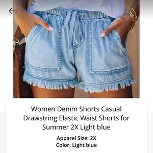 TONYSUNO 2X Light Blue Summer Shorts